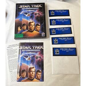 Star Trek 25th Anniversary (IBM Tandy DOS 2.1) 5.25 Complete Big Box Game